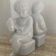 Pair of vintage ceramic bookends 70s-80s