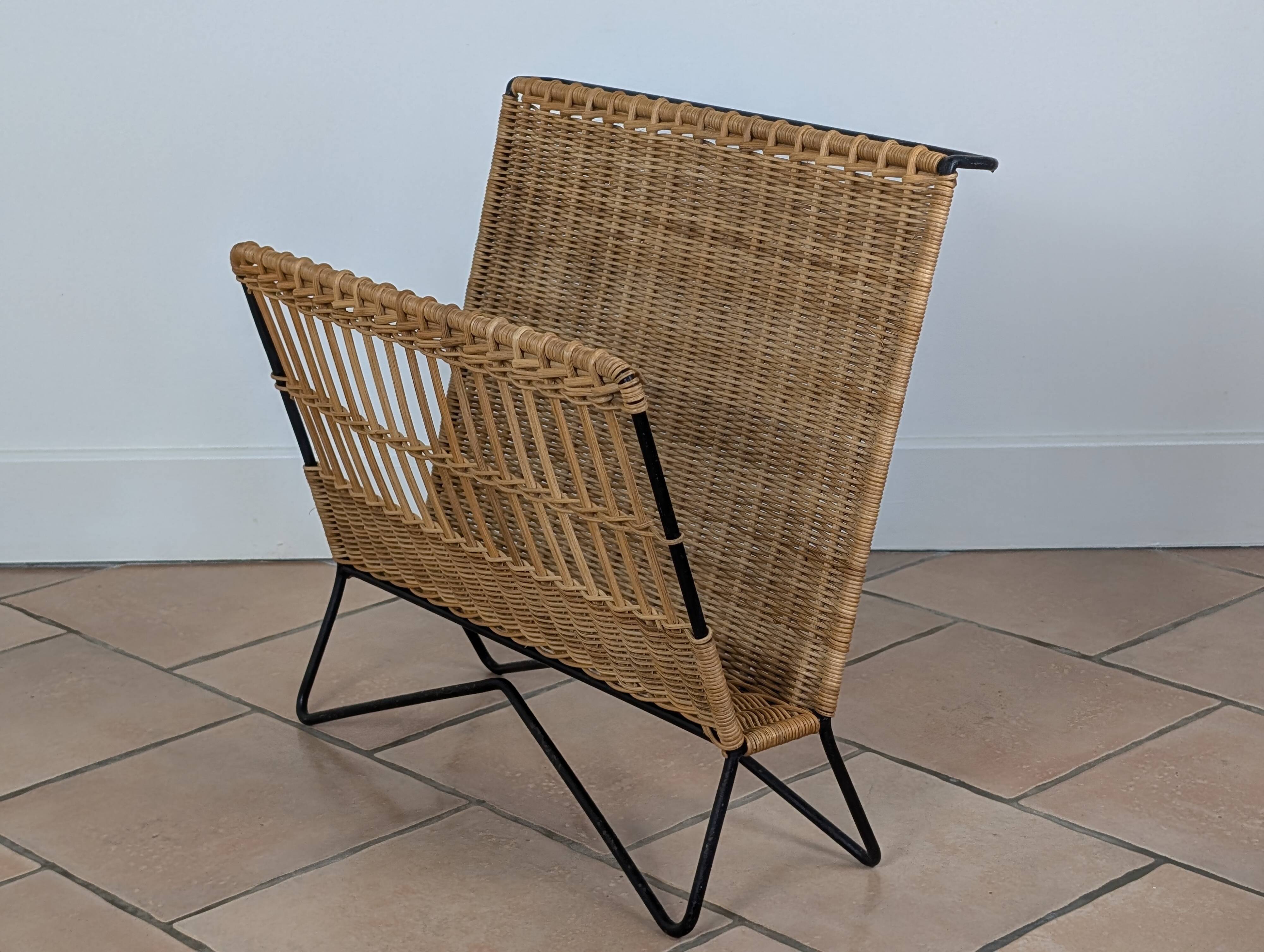 Rattan magazine rack Raoul Guys