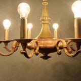Two-Tone Bronze Chandelier with 8 Arms of Light