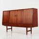 Highboard tekowy, duński design, lata 70, produkcja: Dania