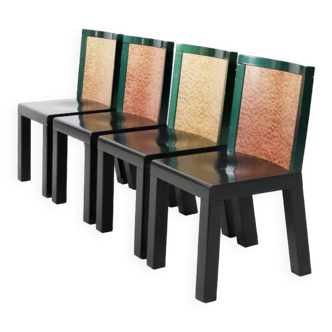 Set of 4 'Donau' Dining Chairs by Ettore Sottsass for Leitner