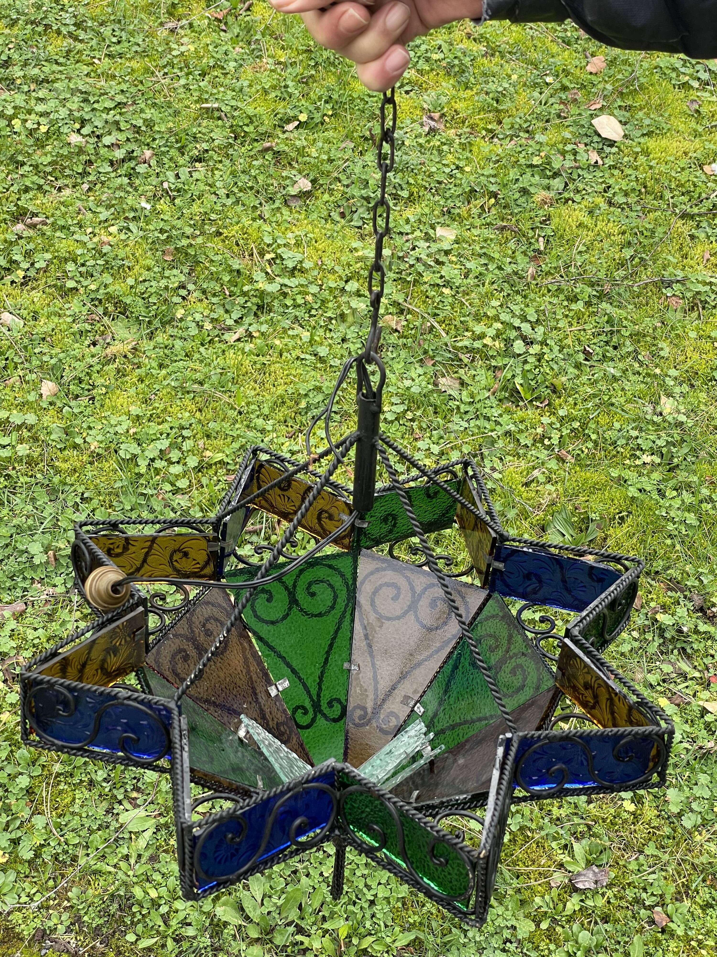Oriental star chandelier from the 70s