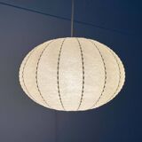 Modern mid-century Cocoon pendant lamp by Friedel Wauer for Goldkant Leuchten, Germany, 1960s.