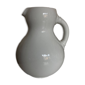 XXL white porcelain pitcher vase 19th century