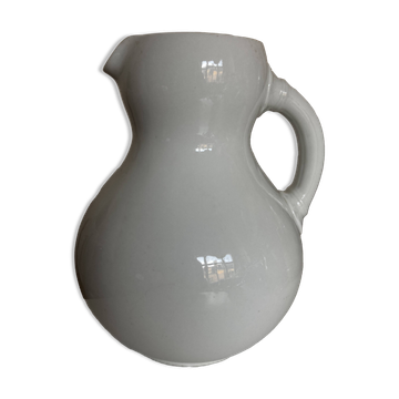 XXL white porcelain pitcher vase 19th century