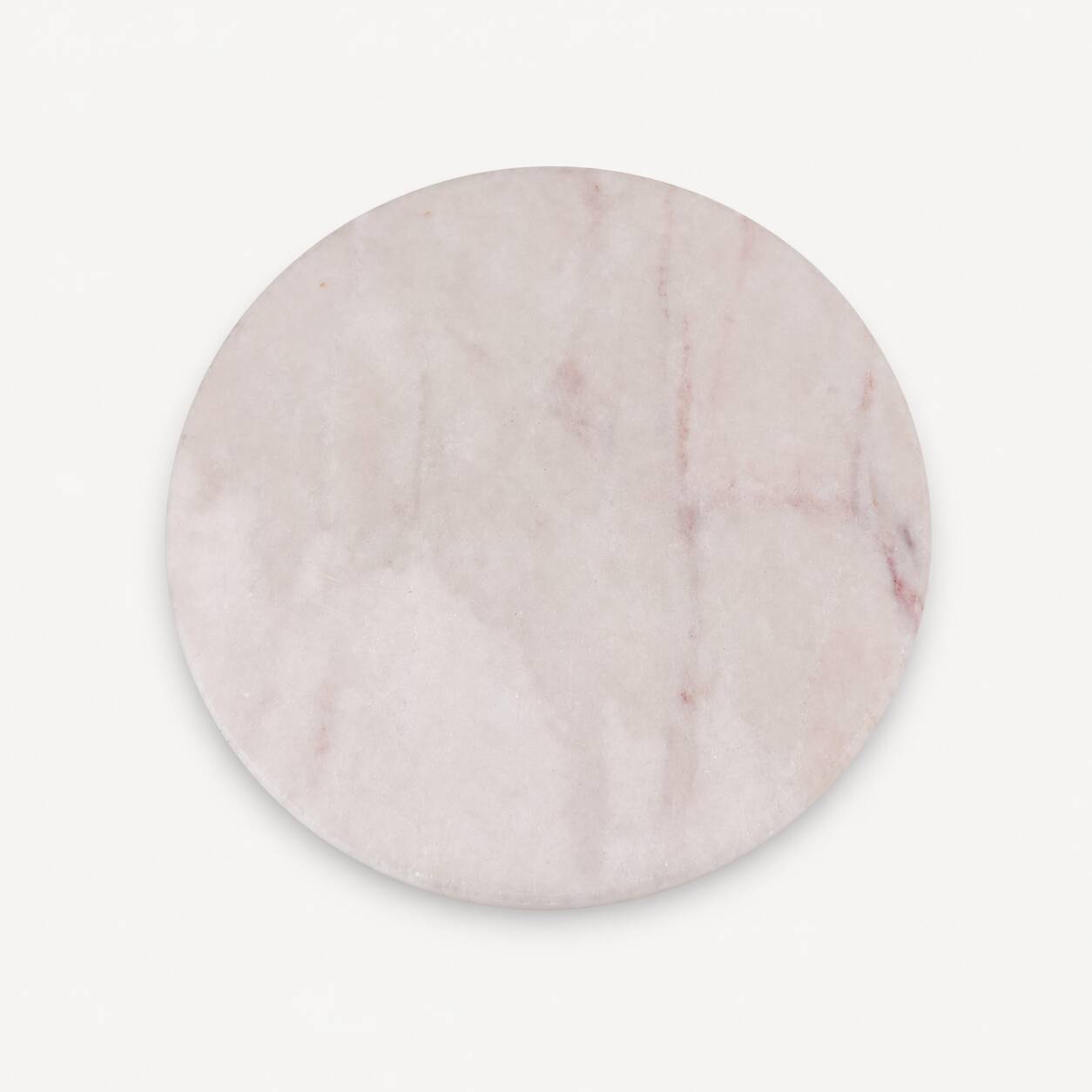 Round pink marble platter