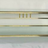 Coffee table 1970 home rings ramsay metal chrome dore 2 levels