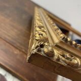 Old gilded carved wooden frame