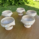 Lot de 5 bols a soupe en grès