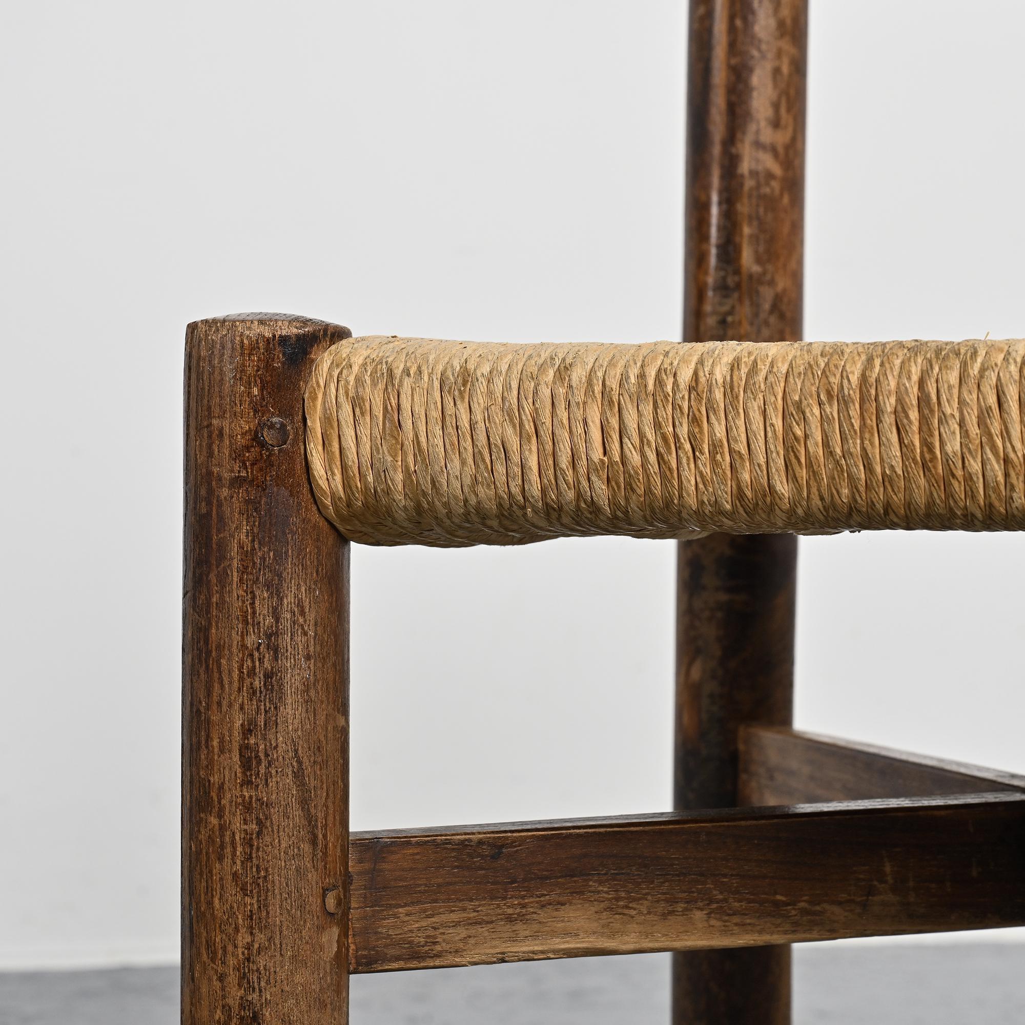 Pair of Méribel chairs by Charlotte Perriand, vintage edition BCB, circa 1950.
