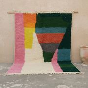 Grand tapis Azilal 305×200 cm – Design géométrique coloré et abstrait, GO-967