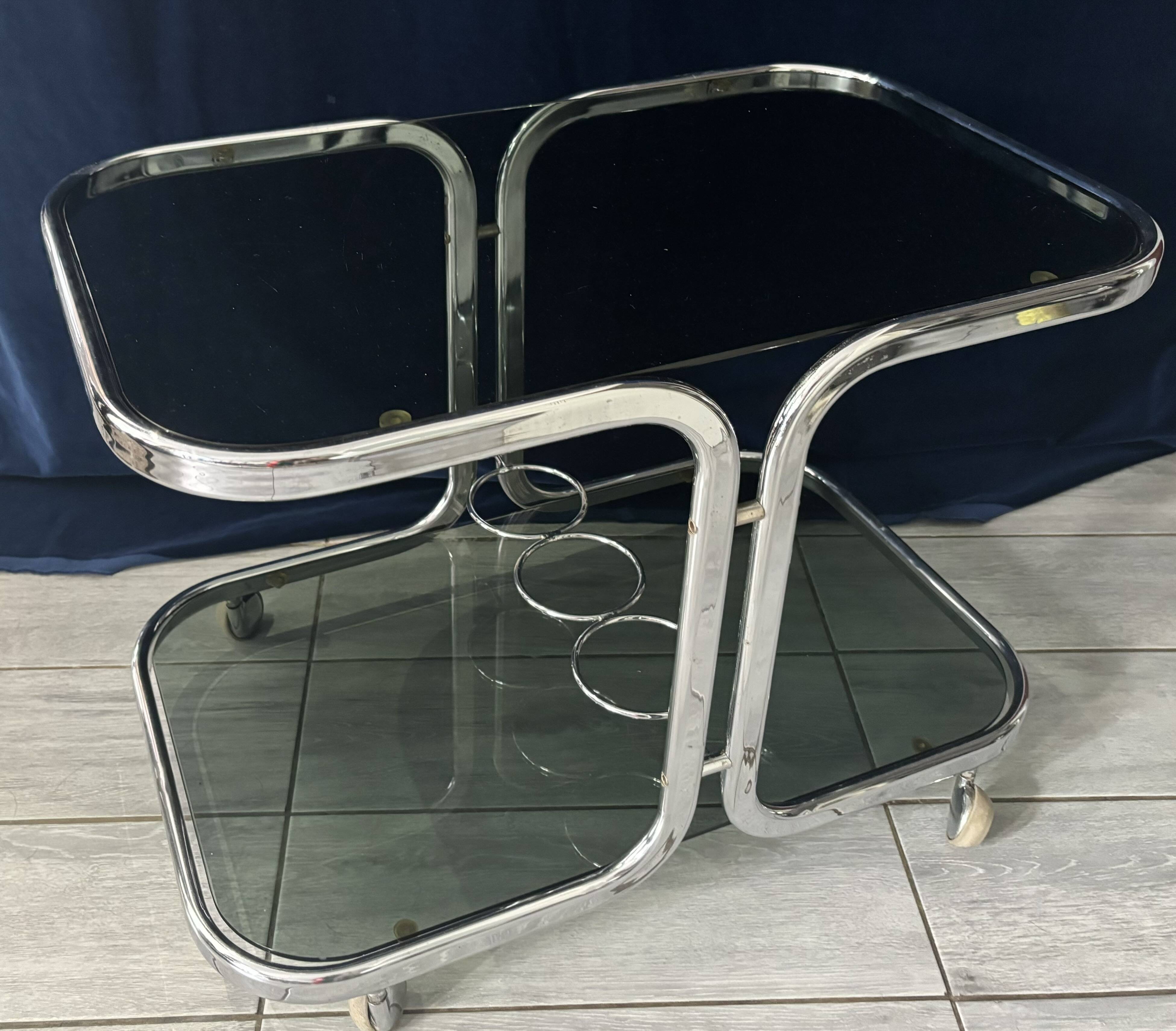 1960s rolling serving table