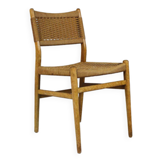 Vintage Cord Woven Chair, Denmark, 1960s