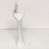 Hand ring holder jewelry in white resin