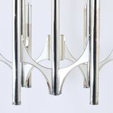 Mid-Century Lustre Gaetano Sciolari Sirius Silvered, Lightolier, Italy