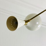 Asymmetric Italian Brass Ceiling Lamp  Style, 1950s Mid-Century