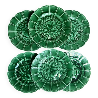 Sarreguemines - 6 barbotine plates