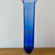 Vase soliflore vintage en cristal bleu, Italie