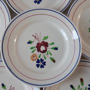 Lot de 6 assiettes à dessert Luneville modèle Chantilly
