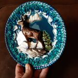 Set of 2 decorative majolica-style plates