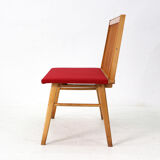 Reupholstered beechwood bench, 1950s