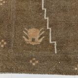 Tapis de couloir turc marron délavé 5x13, 159x385 cm