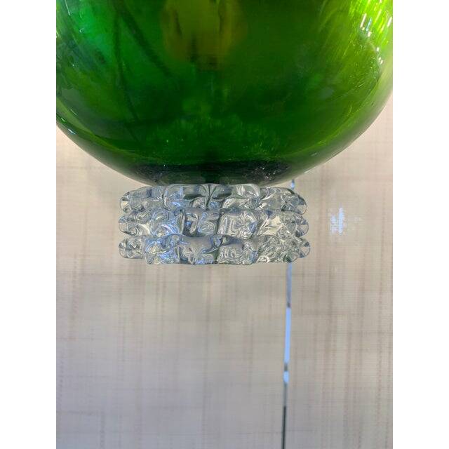 Contemporary Green Murano Glass Chandelier With Trasparent Rostrato Boubeches