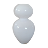 White opaline bubble vase