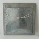Vintage folk art mirror in cast aluminum and solid brass 60s/70s 50*50 cm