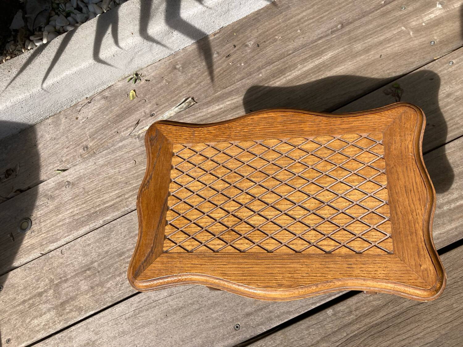 Set of 2 stools carved oak very sturdy top quality