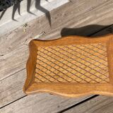 Set of 2 stools carved oak very sturdy top quality