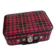 Small vintage tartan pattern suitcase