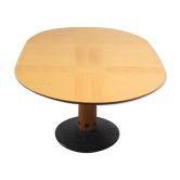 Table à manger extensible ronde postmoderne par Arnold Merckx pour Arco, Pays-Bas années 1980