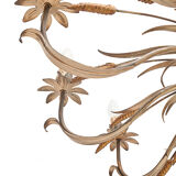 Pair of 12-burner wheat sheaf chandeliers by Hans Kogl