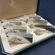 Complete set of 6 vintage metal menu holders 1960-1970