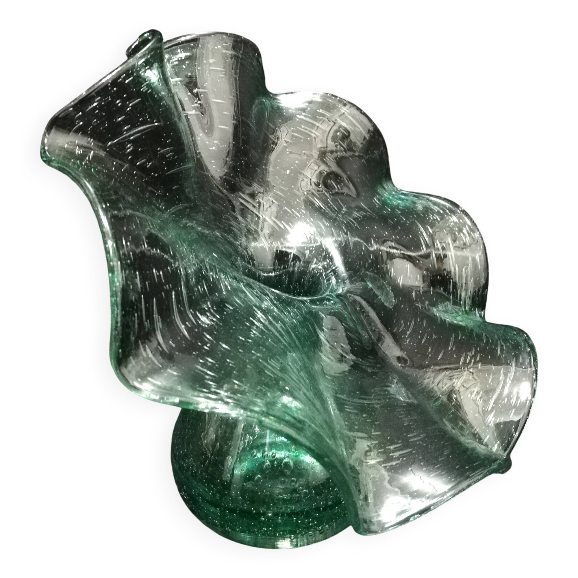 Bubble glass vase