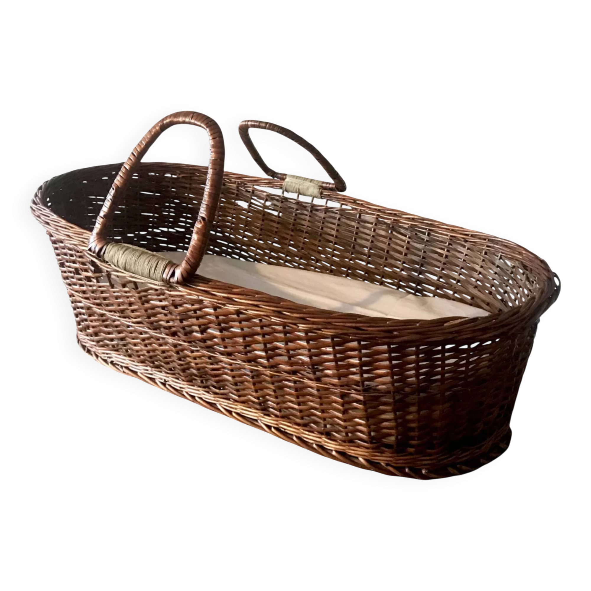 Large woven wicker basket