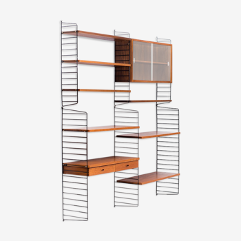 Piece wall unit by Nisse Strinning for String, Sweden 1950