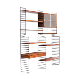 Piece wall unit by Nisse Strinning for String, Sweden 1950