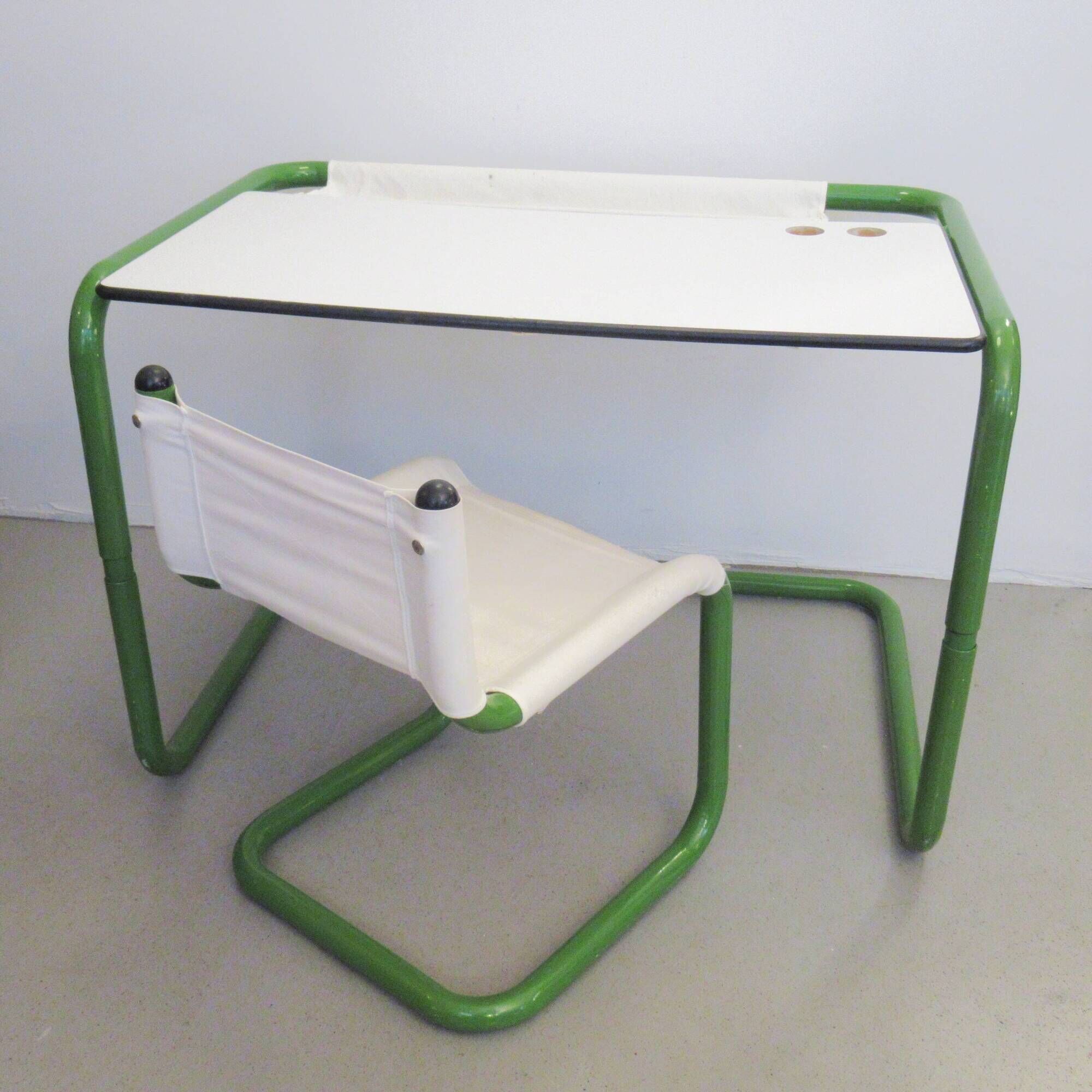 Twenty Tube desk and chair by Marc Berthier Roche Bobois