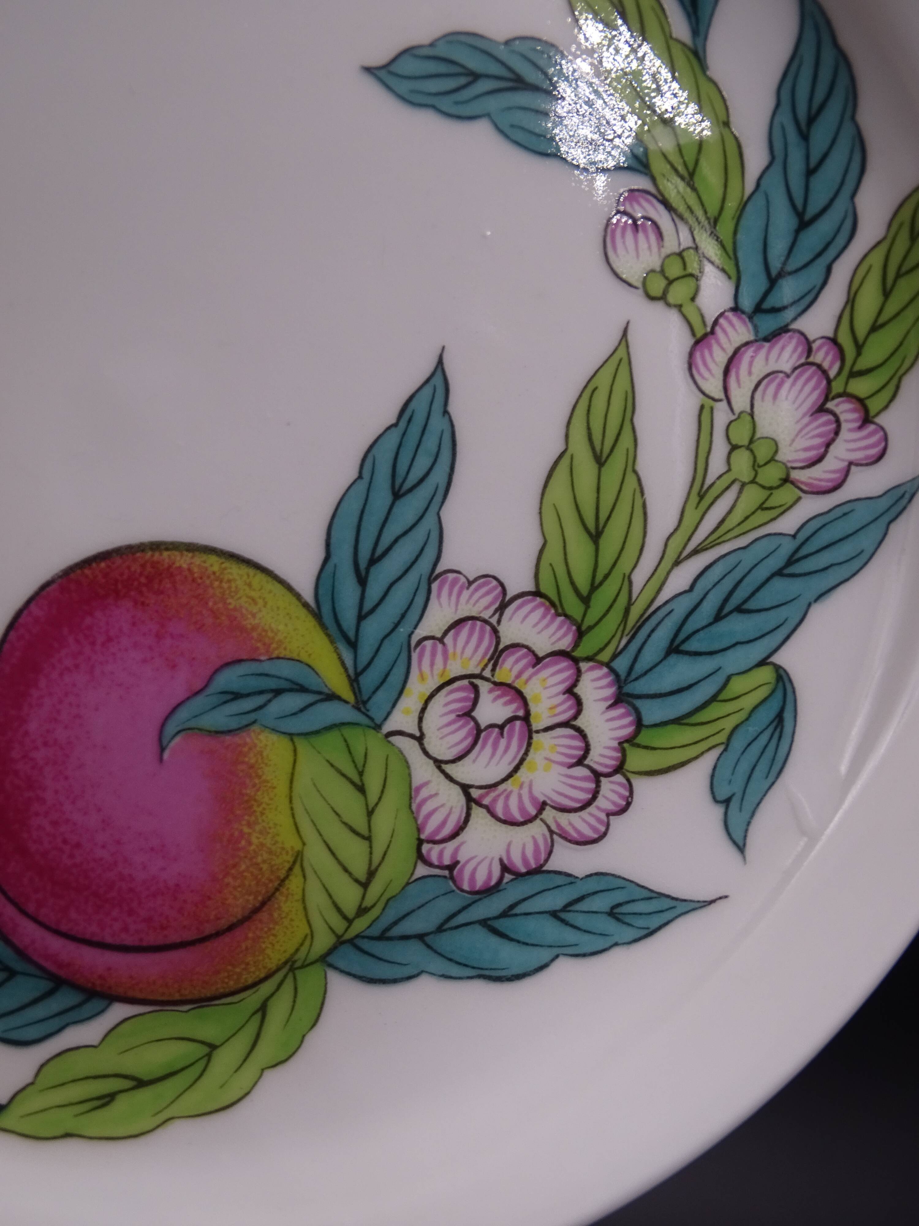 Lot of 6 porcelain bread plates from Paris décor Abondance - Perfect condition