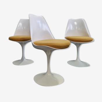Lot de 3 chaises Tulip d'Eero Saarinen édition Knoll