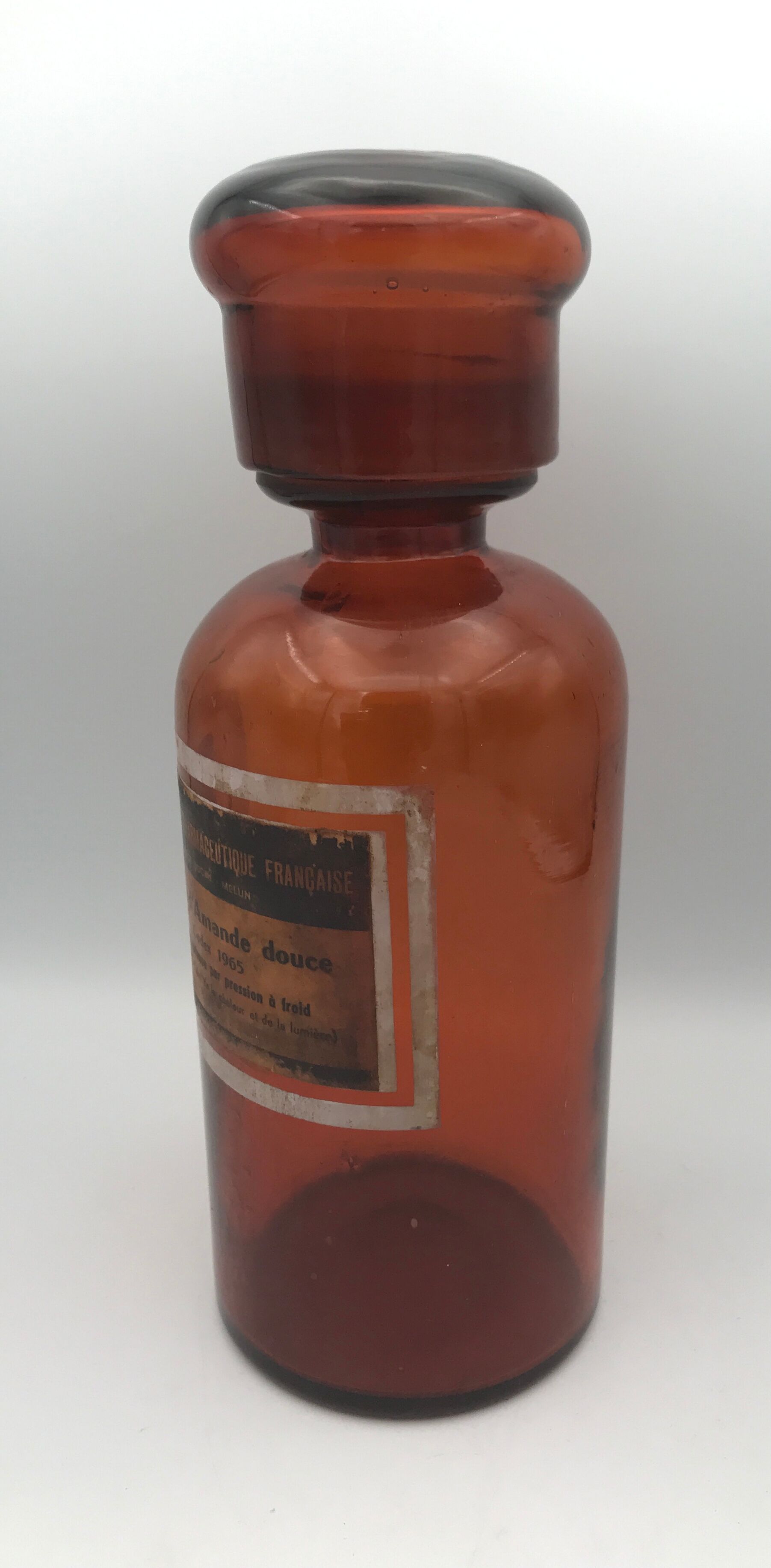 Old pharmacy jar bottle in blown glass 26 cm