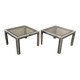 Paire de tables d’appoint Romeo Rega chrome & laiton