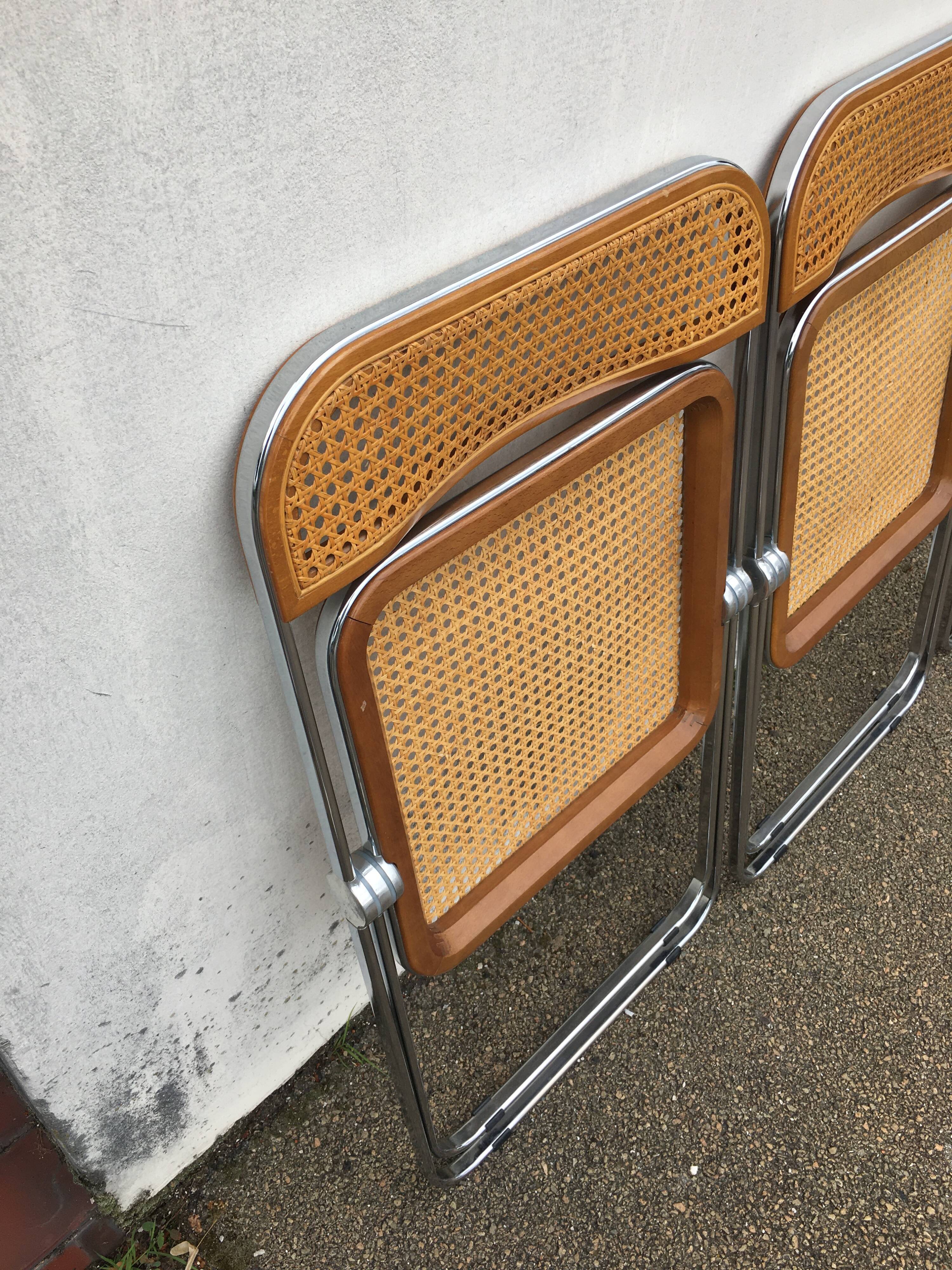 6 plia chairs by Giancarlo Piretti, Castelli circa 1967