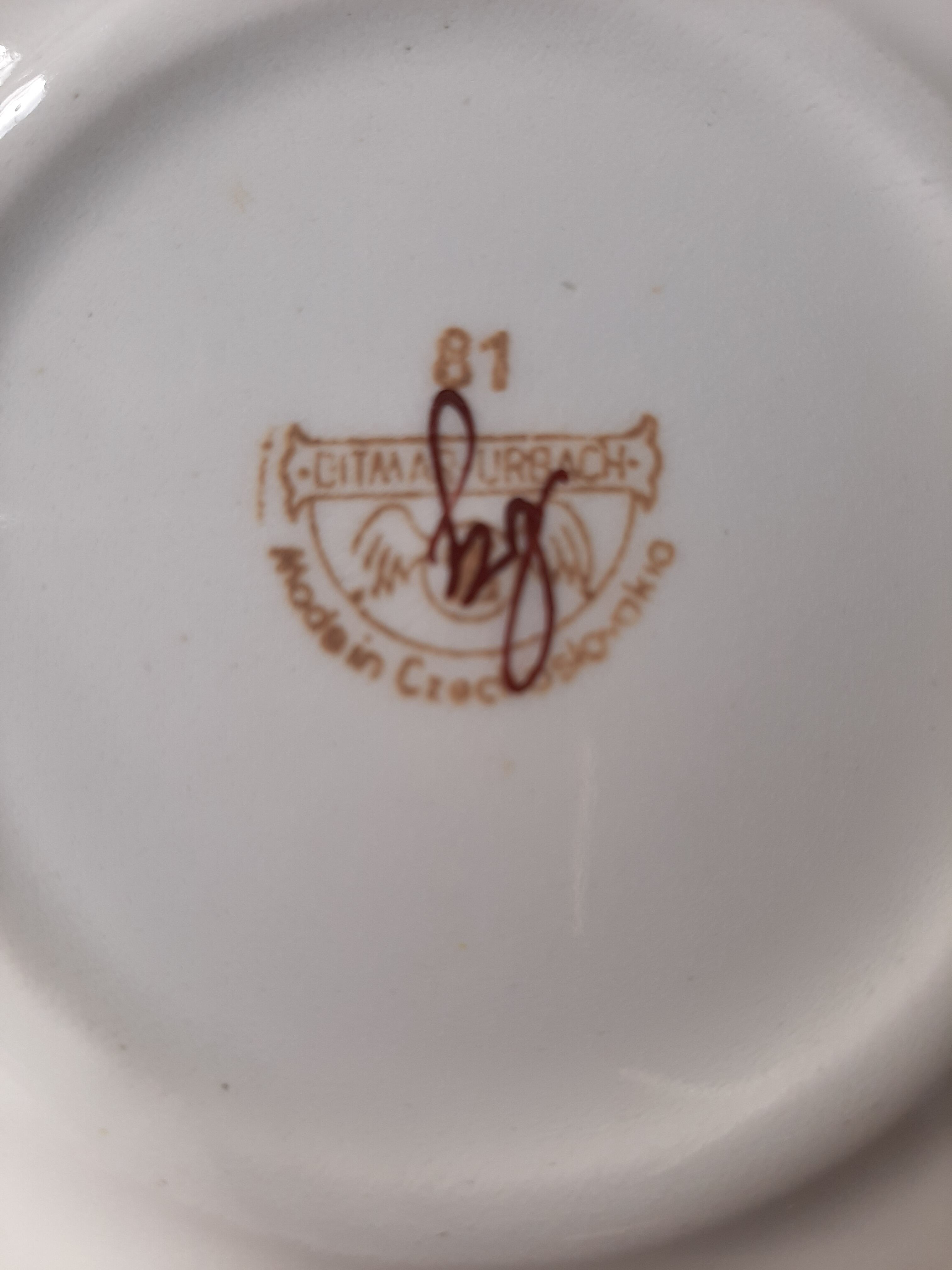 Flower plate Ditmar Urbach Czechoslovakia