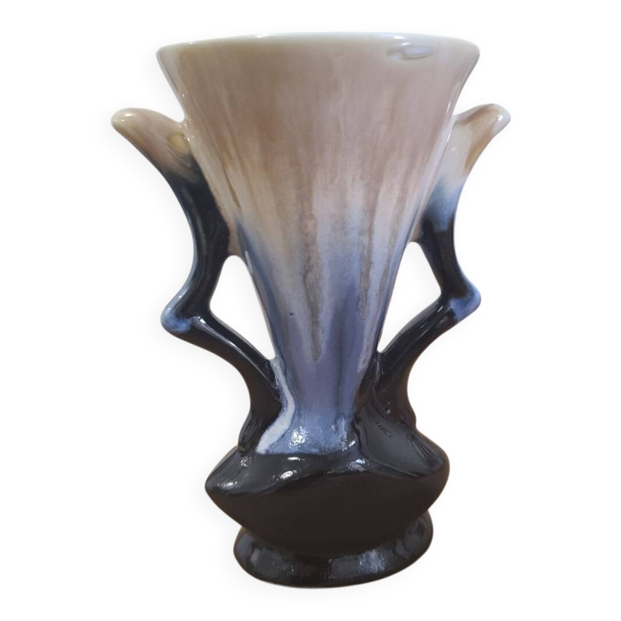 Vase soliflore grès flammé du Morvan petit-massé 58