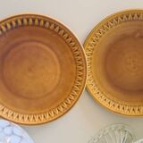 Vintage ceramic plate pair honey - Kera Vitral, Czechoslovakia