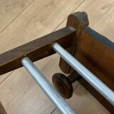 Wooden wall-mounted coat rack and hat rack, 1960/70