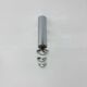 Set of 3 minimalist chrome tube ceiling / wall lamps, 1970s